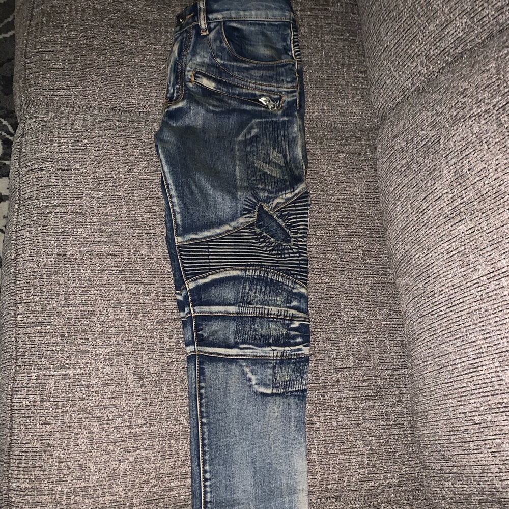 Men S 30 Denim Biker Jeans w Zippers!!
